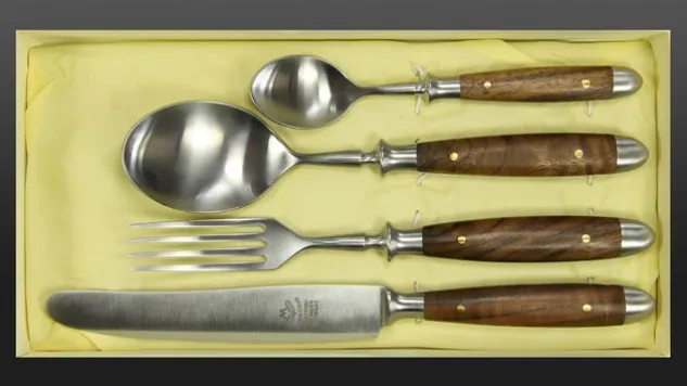 Eichenlaub Besteck Walnuss