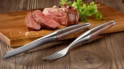 Schweizer Steakgabel Walnuss