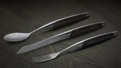 Steakbesteck mit Löffel Damast