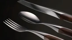 Steakbesteck mit Löffel Walnuss